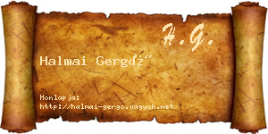 Halmai Gergő névjegykártya