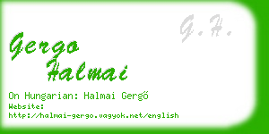 gergo halmai business card
