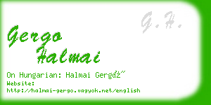 gergo halmai business card